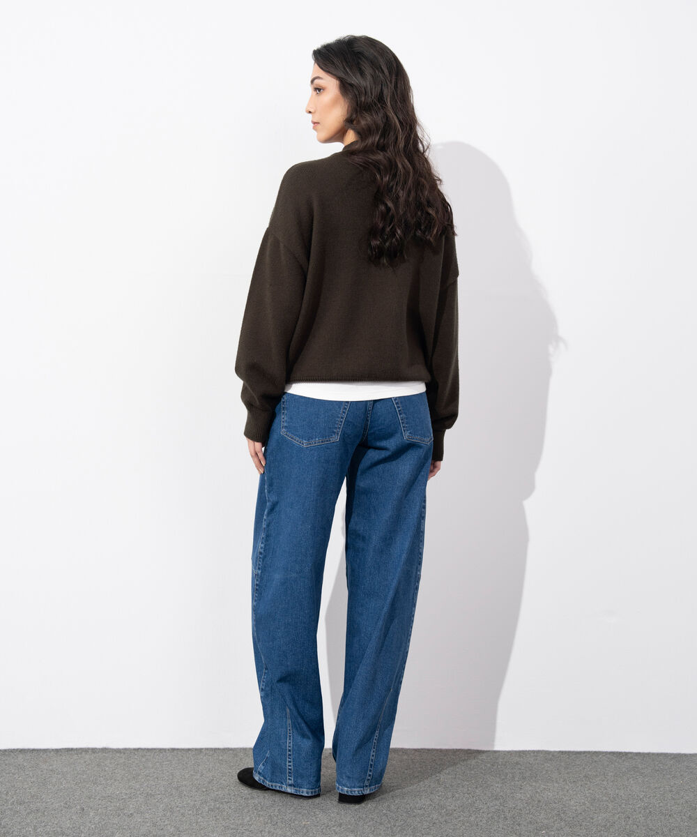 Women's Western Wear Brown Soft Touch Knit Sweater