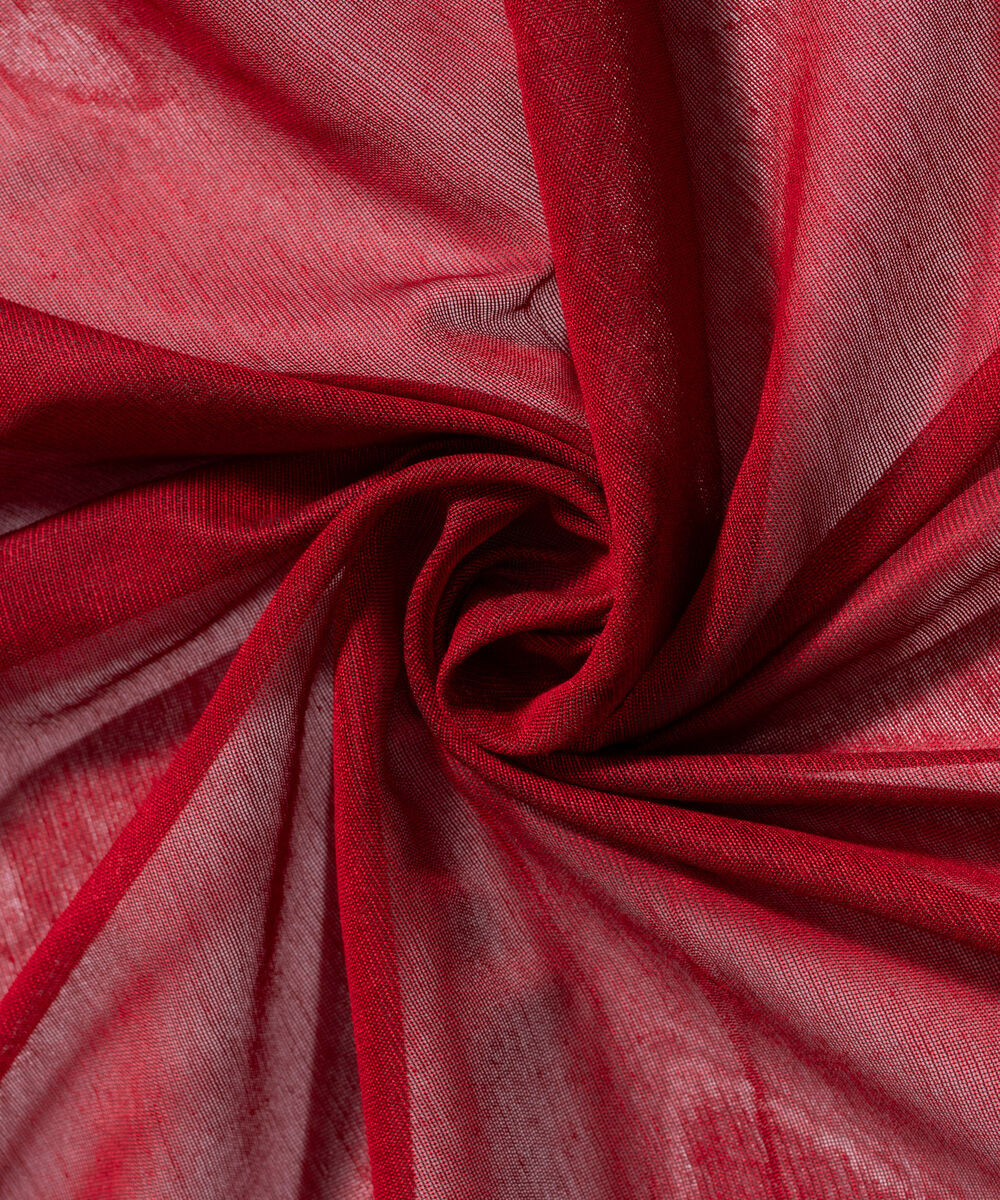Khaddi Net Embroidered Red Dupatta