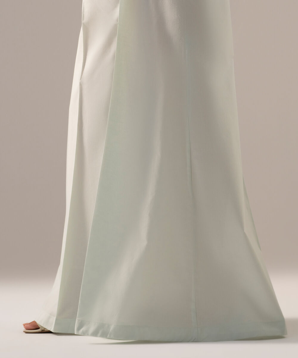 Women's RTW Cambric Solid Blue Sharara