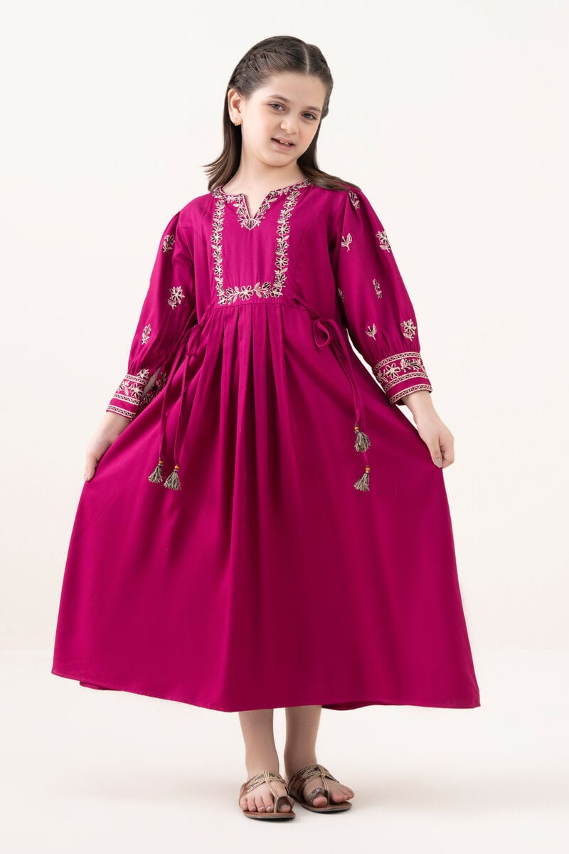 Embroidered Viscose Marina Dress