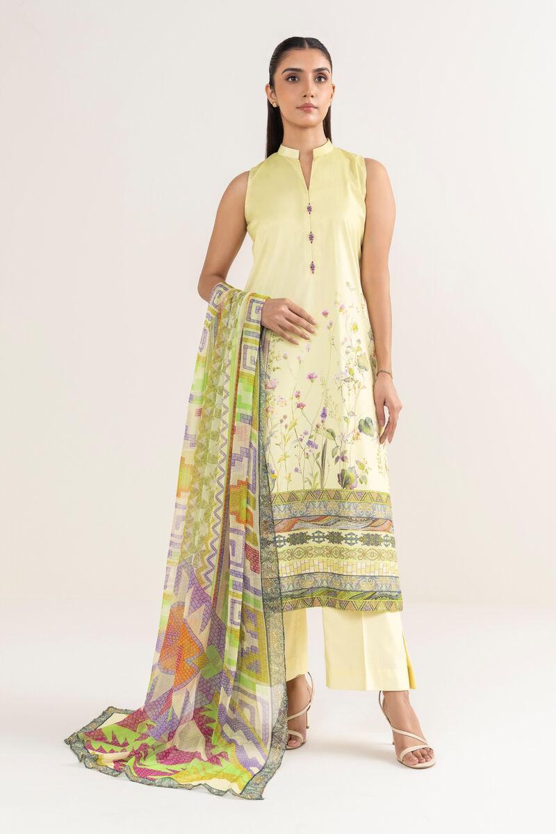 3 Piece - Printed Lawn  Suit