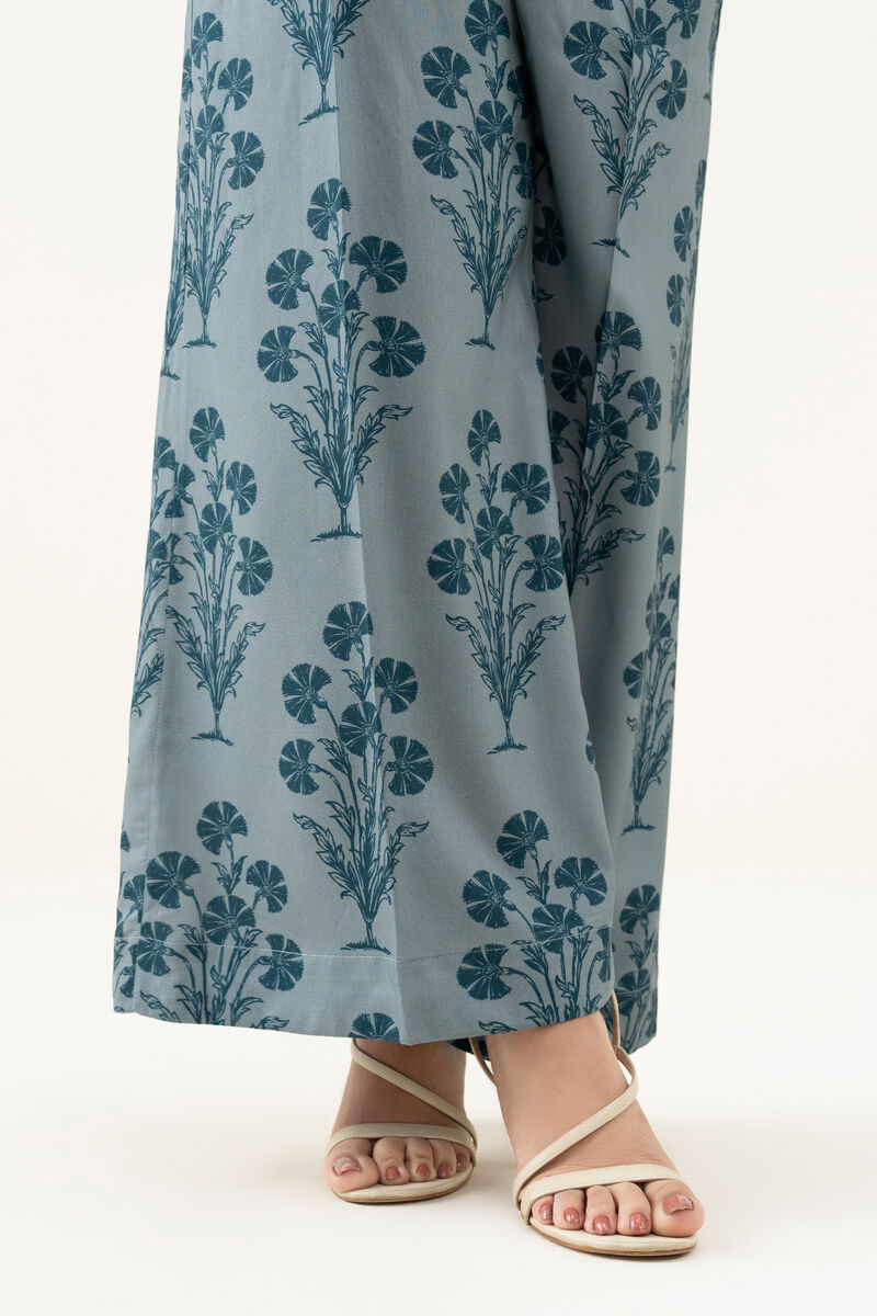 Printed Linen Flared Pants