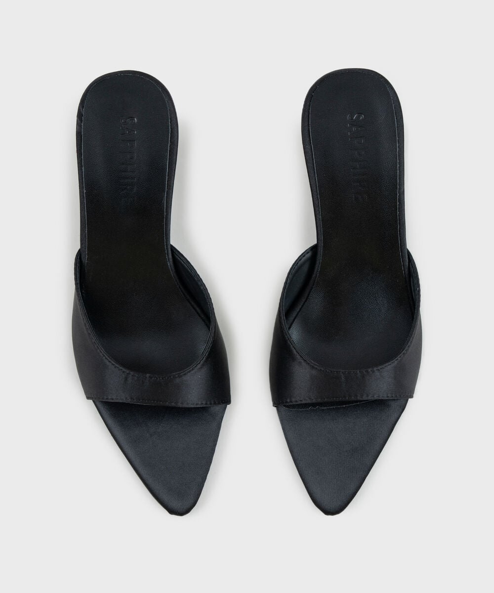 Women's Black Pointed Toe Wedge Heel