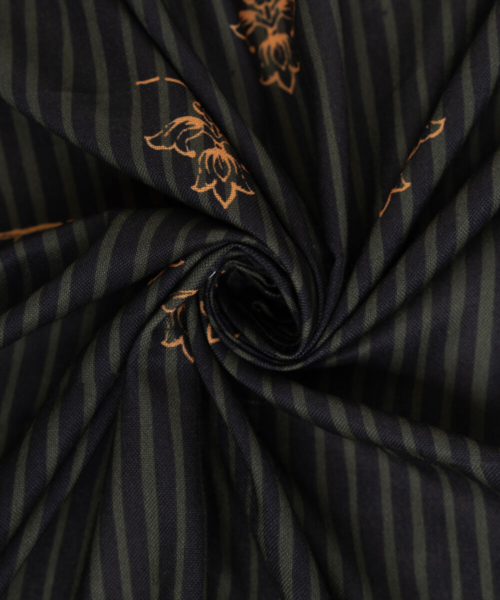 Black Printed Blended Shawl