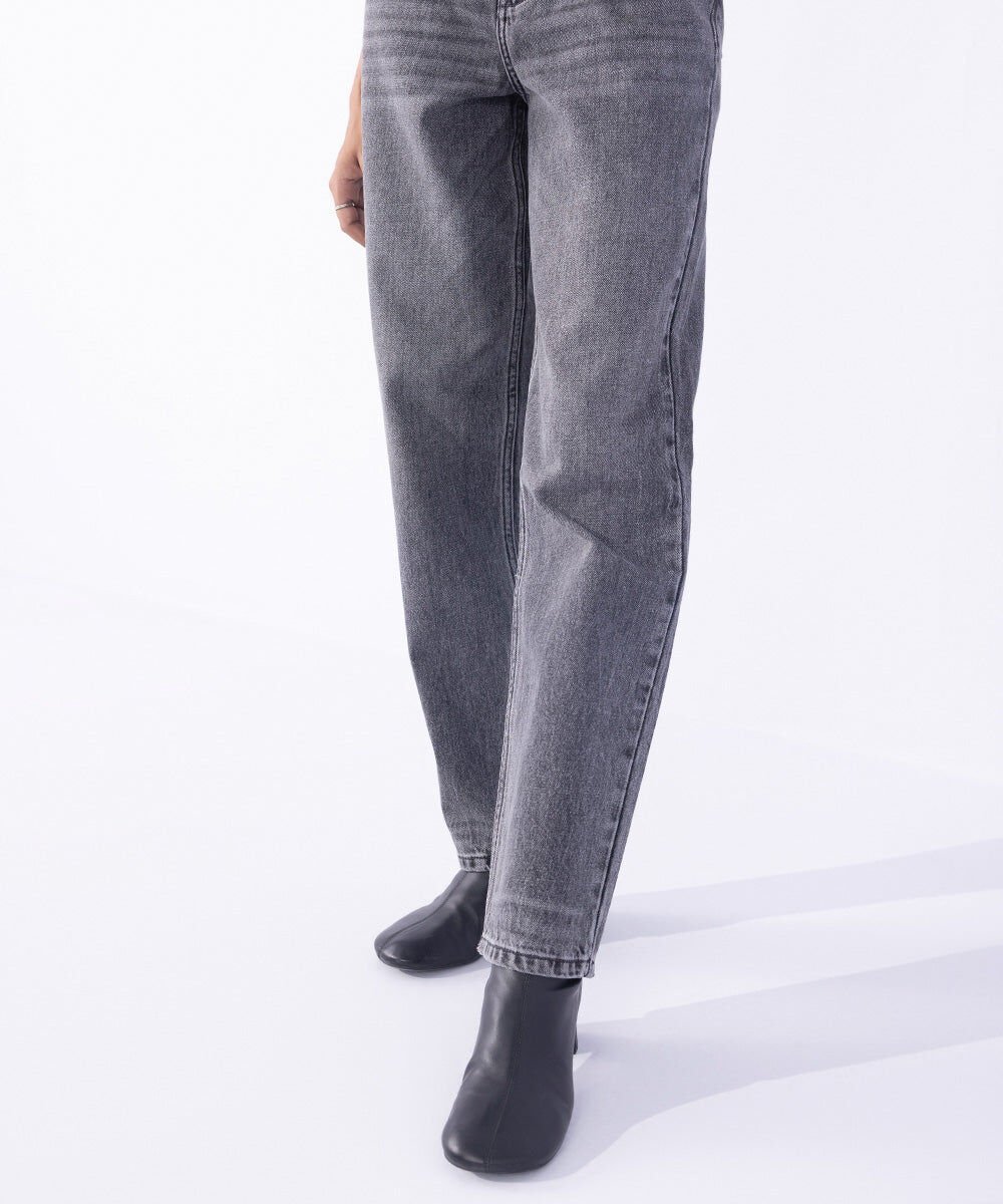 Woman - Grey Straight Fit Denim