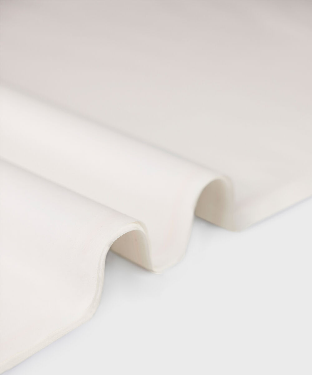 Men's Unstitched off white premium cotton crepe Suit