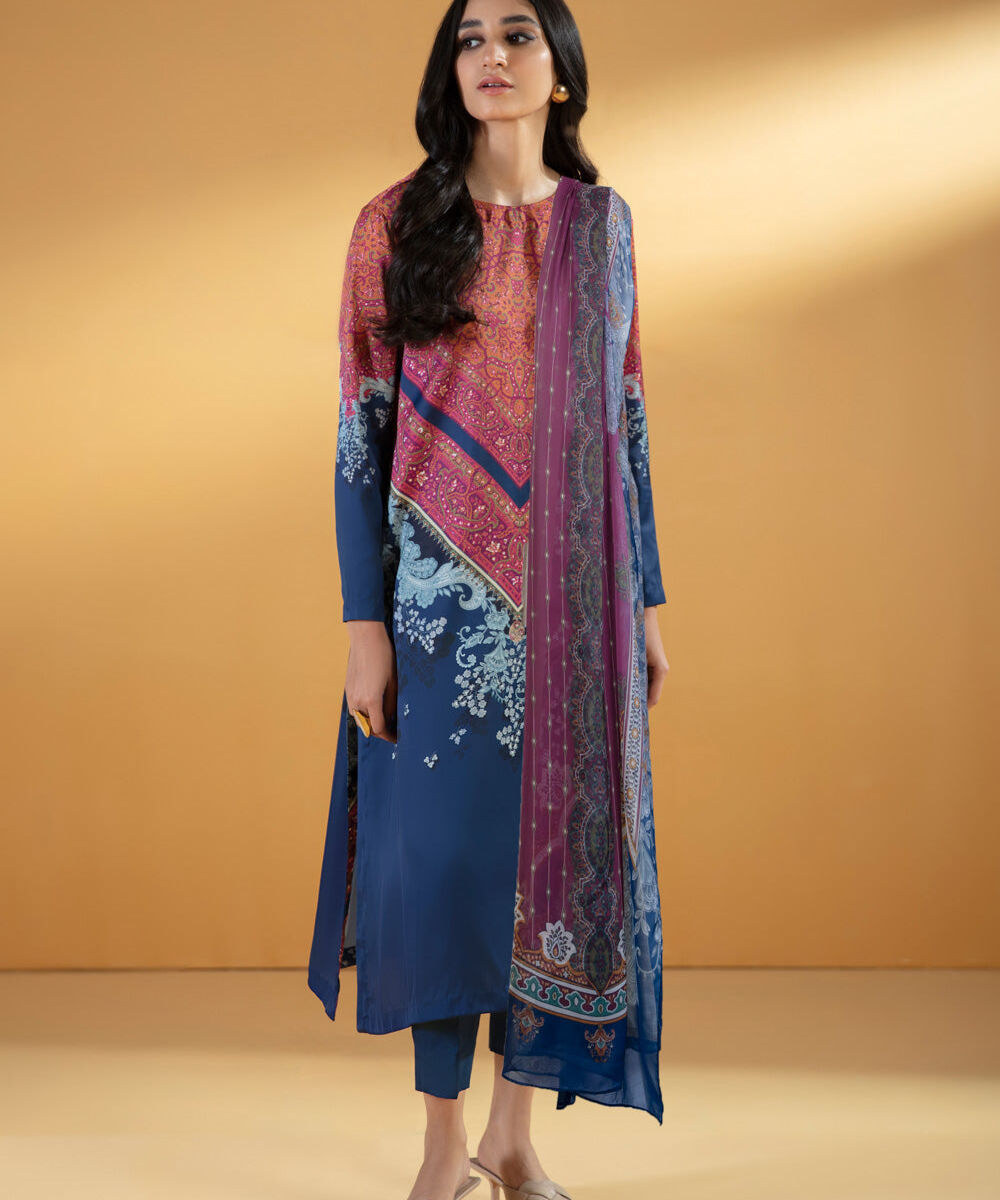 Unstitched 3PC 3PSLK22V04WS Sapphire PK