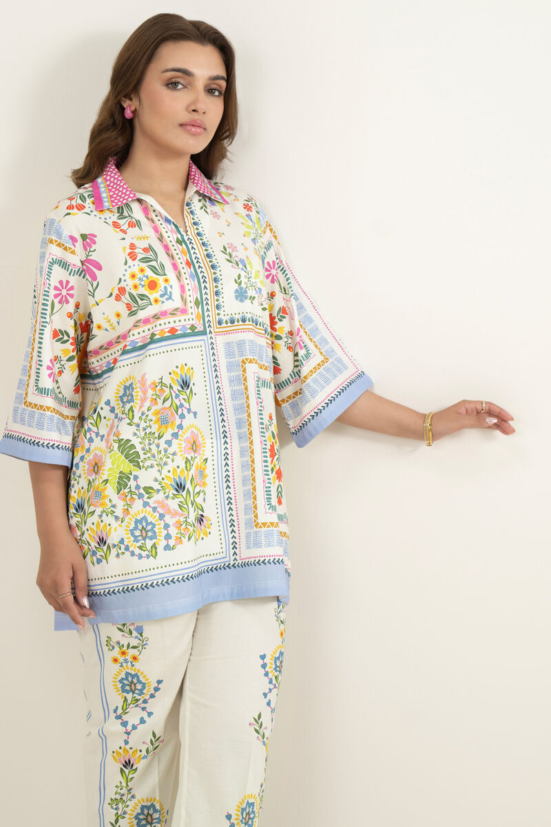 Printed Cotton Viscose Shirt