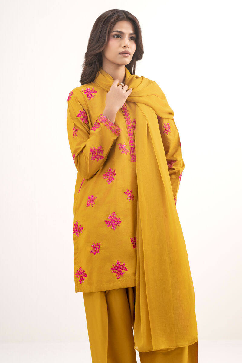 3 Piece - Embroidered Jacquard Suit