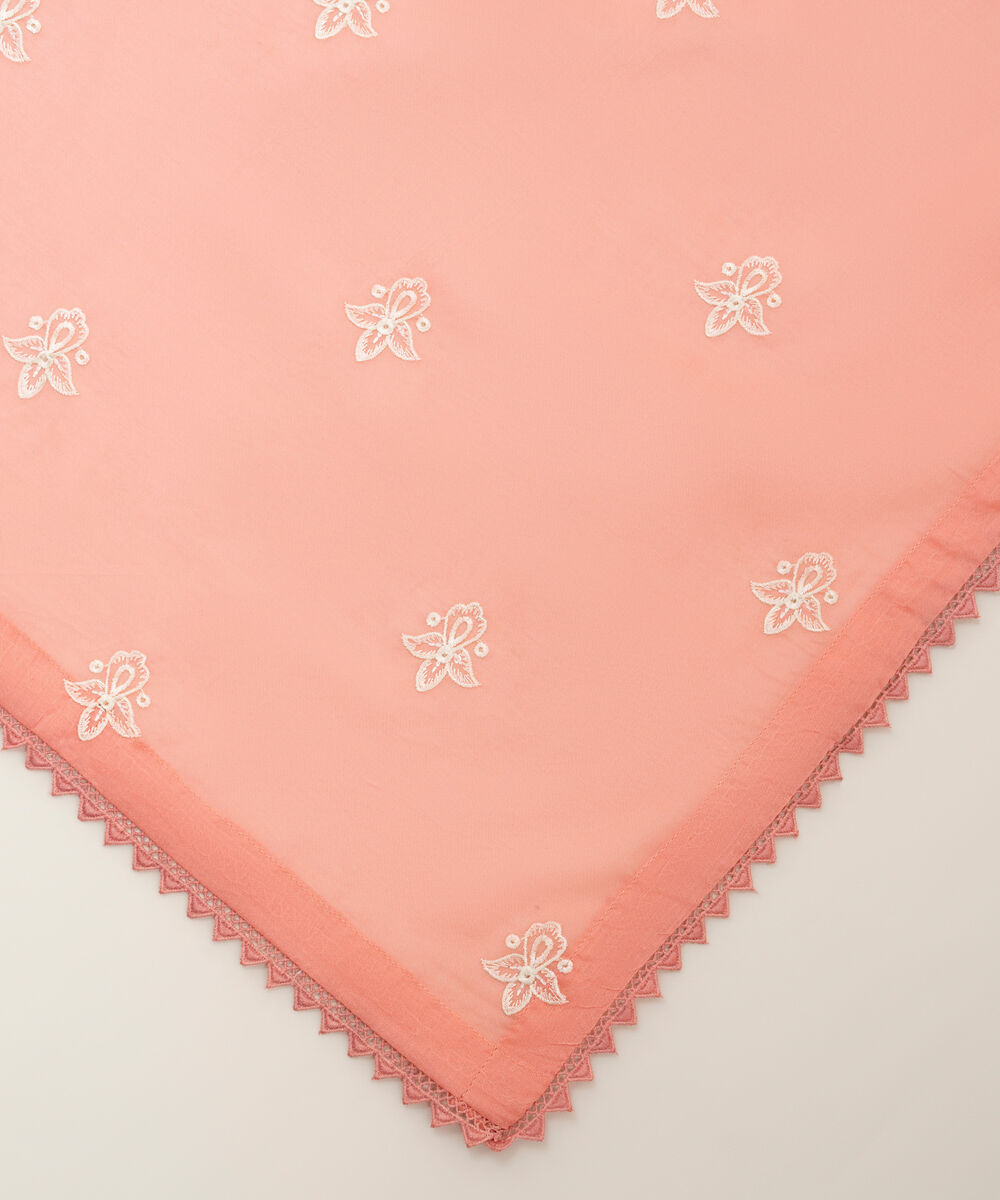 Lawn Embroidered Pink Dupatta