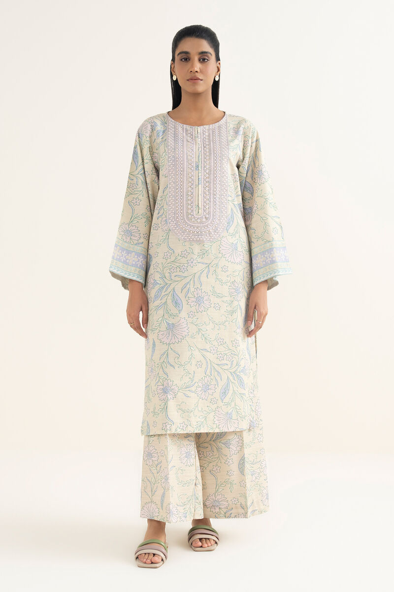 Embroidered Light Khaddar Shirt