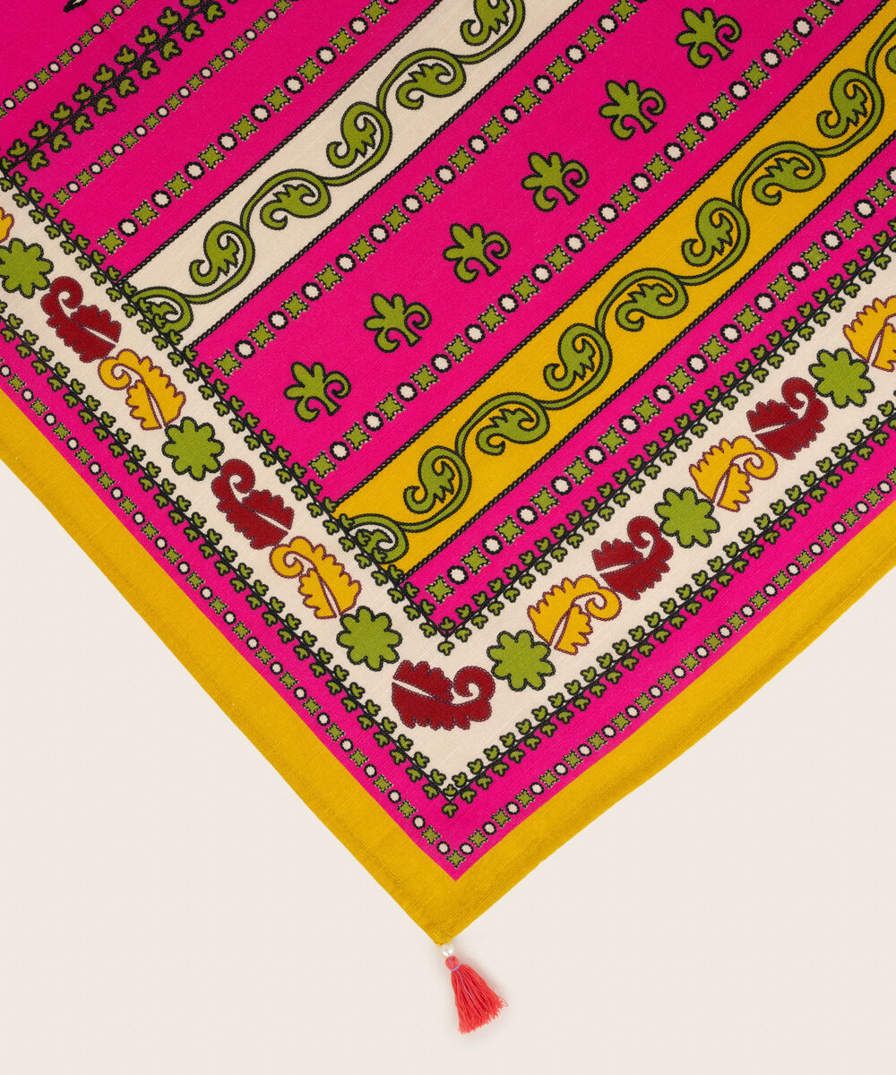 Light Khaddar Printed Pink Dupatta