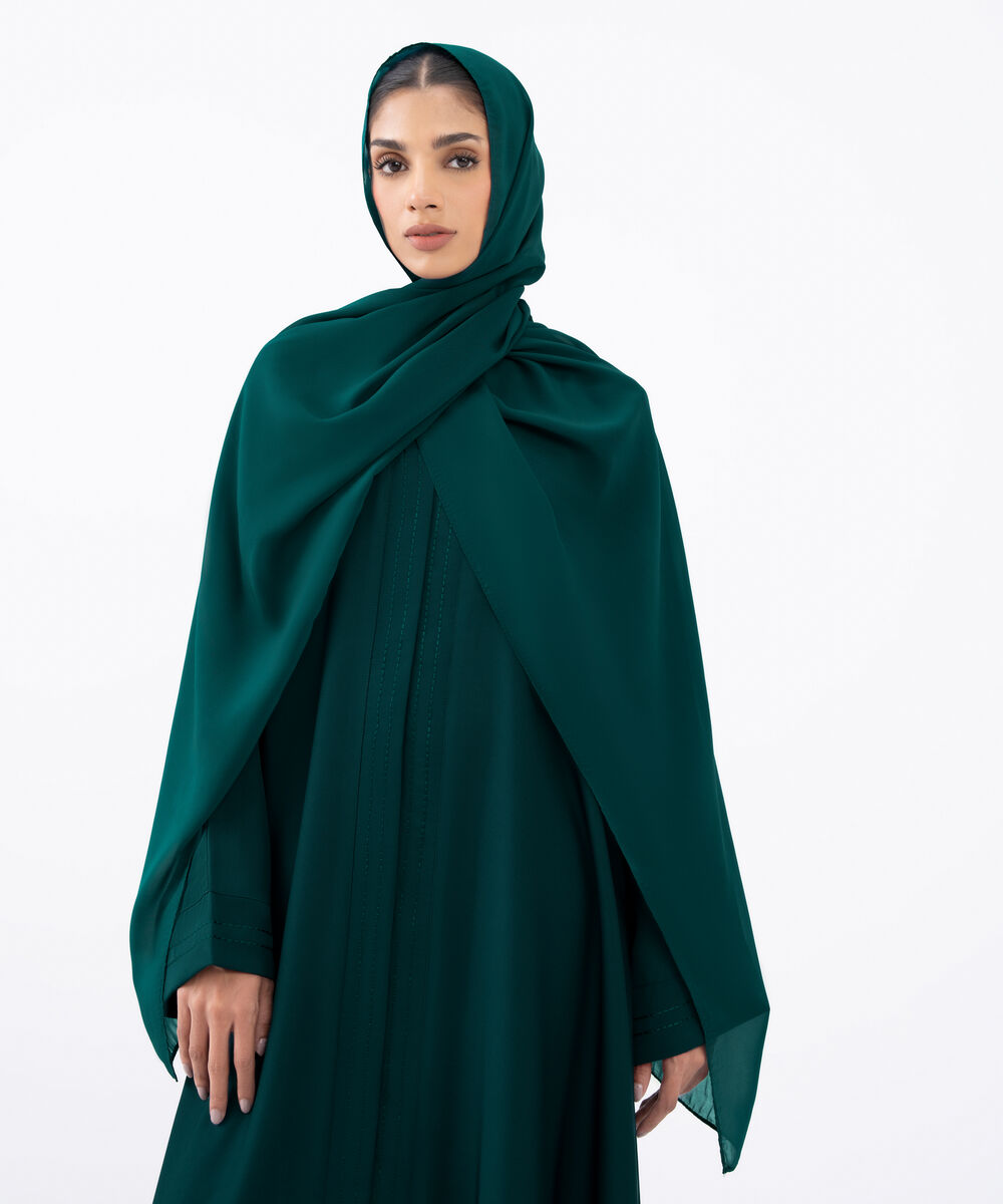 Women's Teal Polyester Hijab