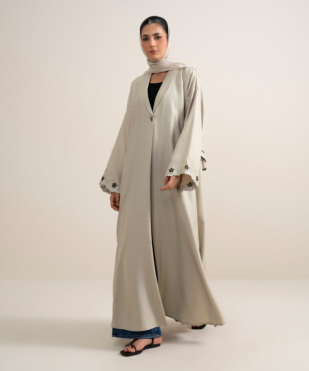 Front Open Regular Abaya Set