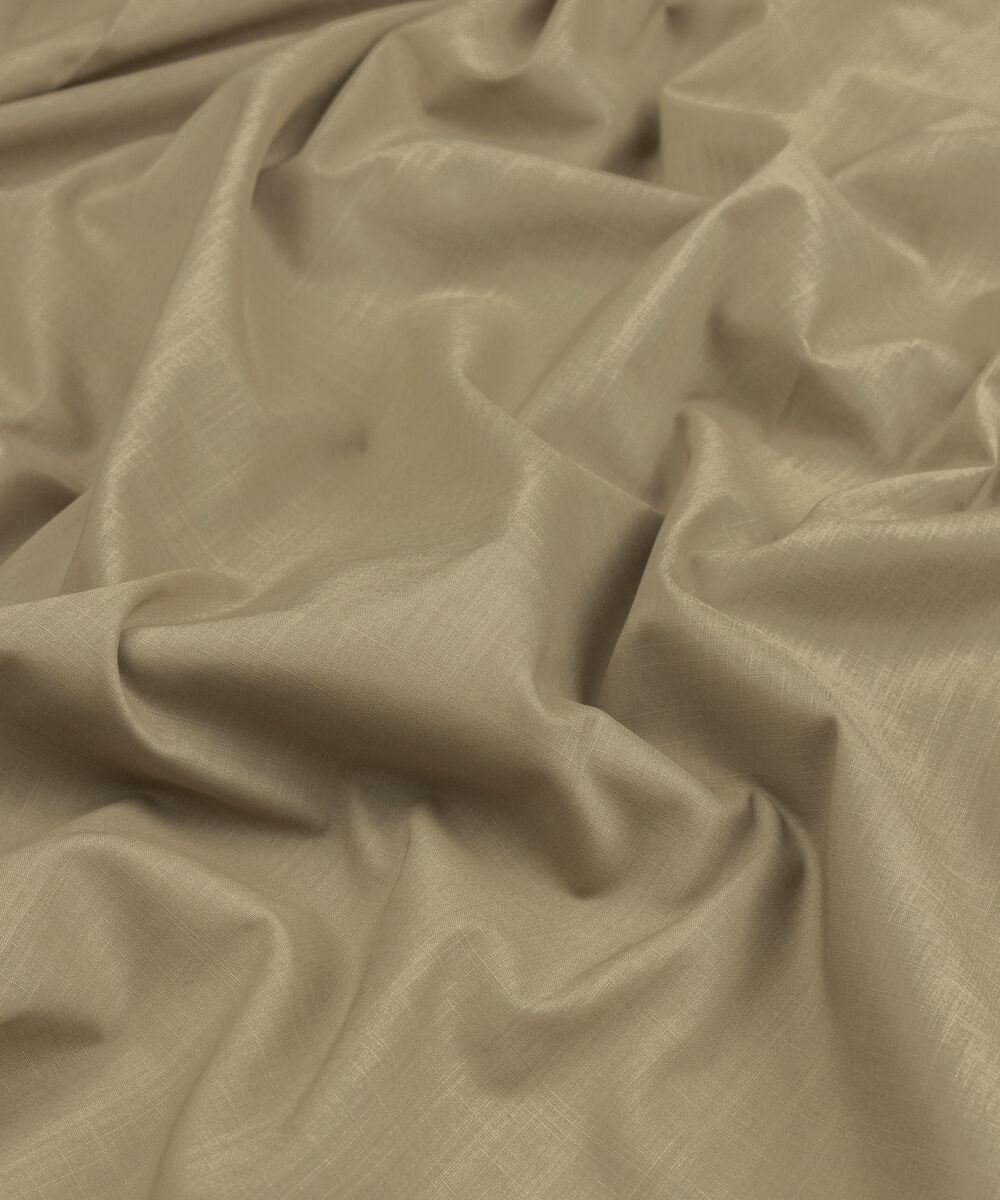 Men's Unstitched Two-Piece Khaki Premium Slub Cotton Suit