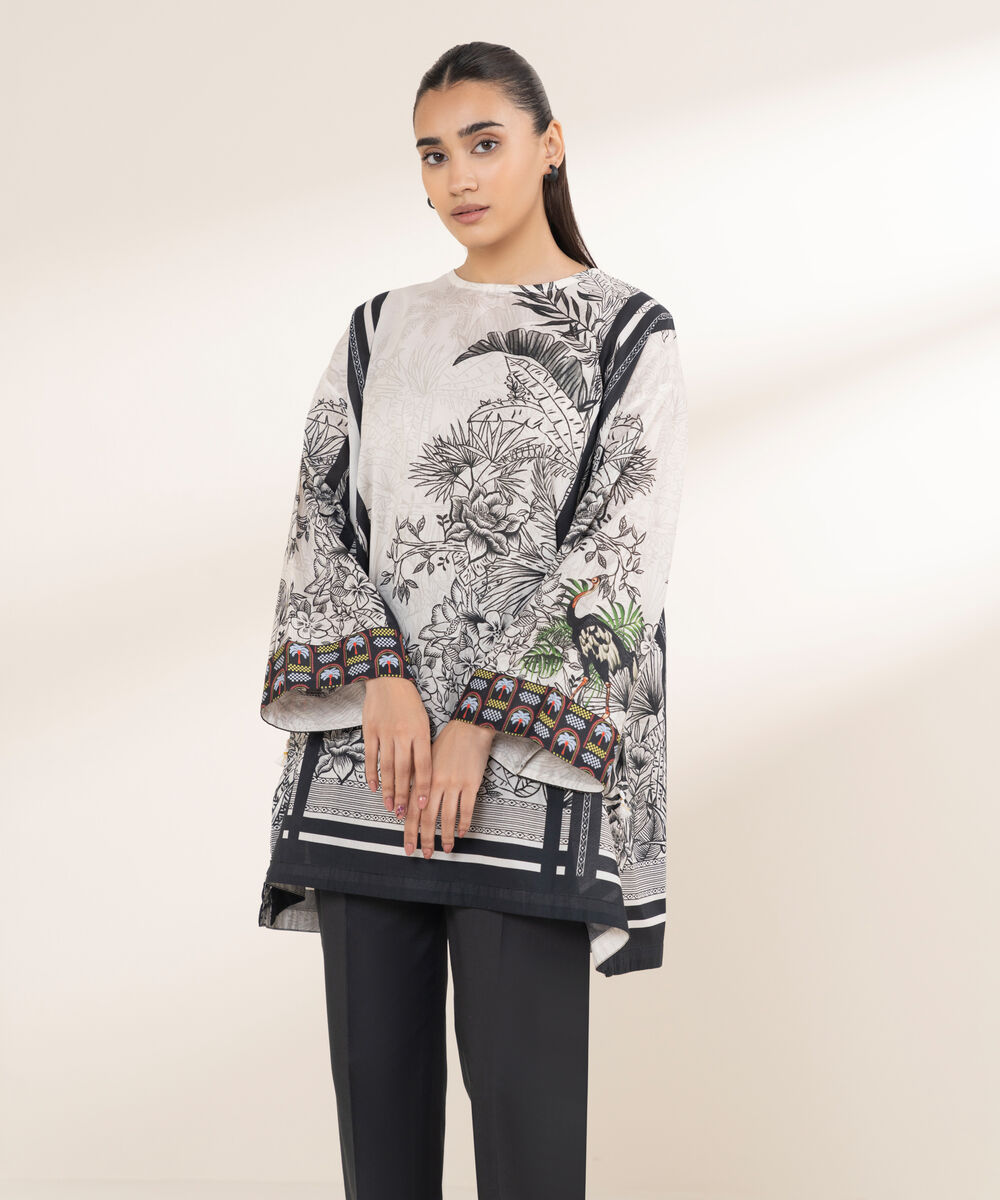Women's RTW Lawn Multi Printed Boxy Shirt