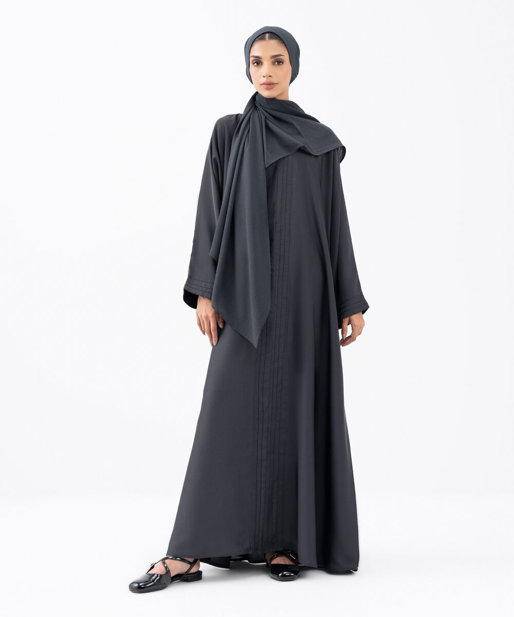 Women's Grey Polyester Hijab