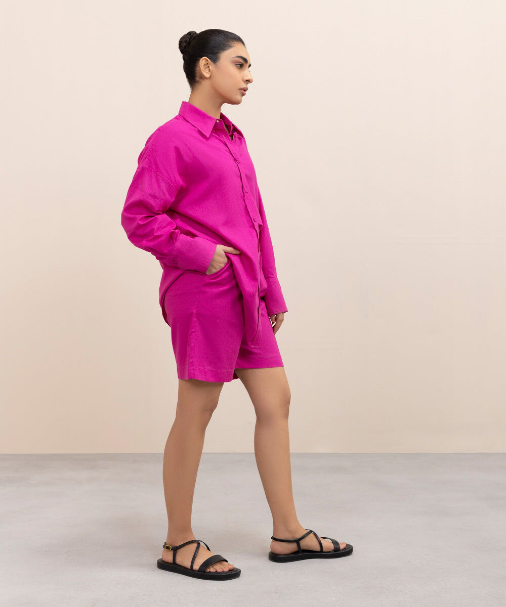 Women's Western Wear Pink Shorts