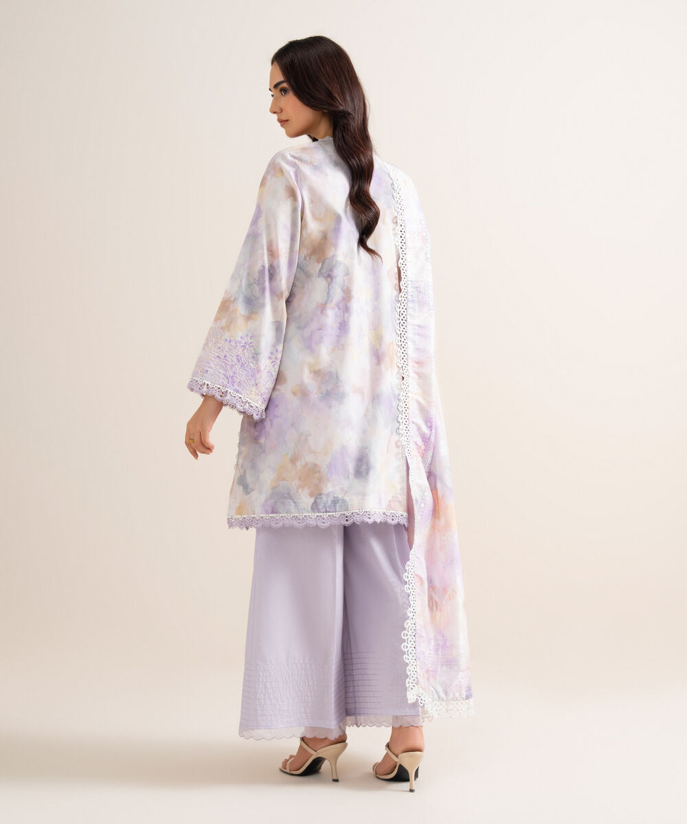 Women's Unstitched Embroidered Lawn Multi 3 Piece Suit
