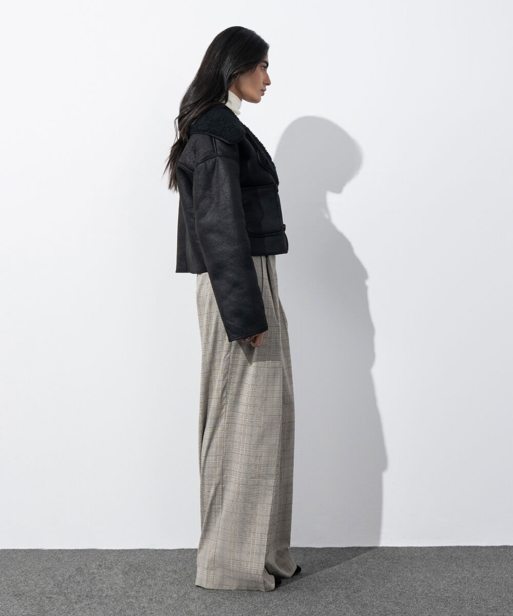 Women's Western Wear Black Reversable Short Jacket