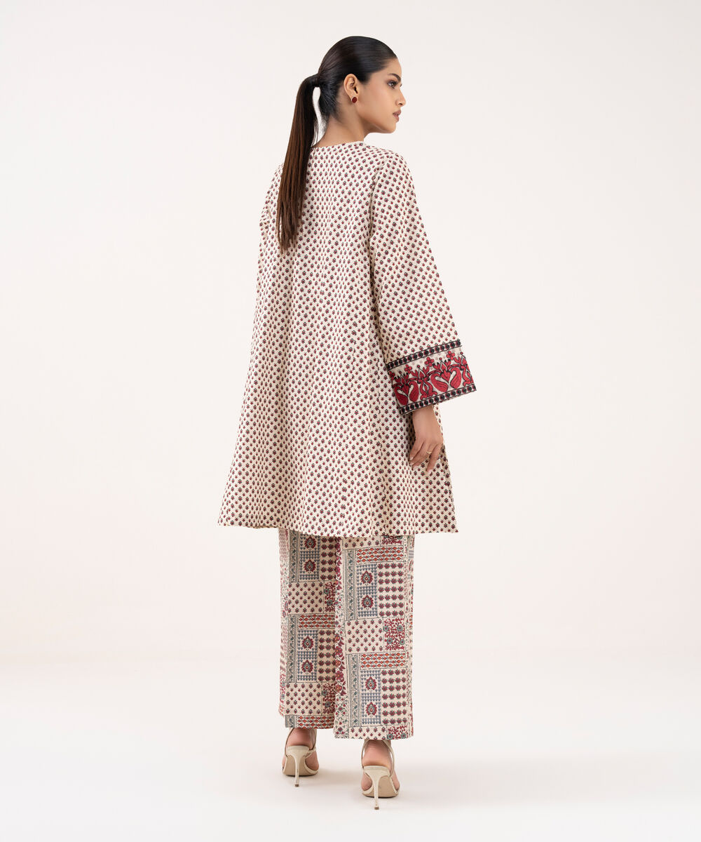 Women's RTW Cambric Off White Embroidered A-Line Shirt