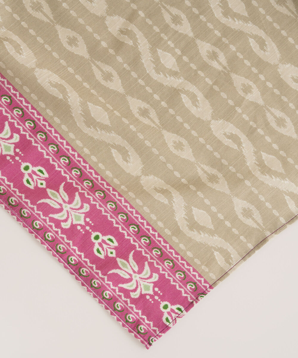 Light Khaddar Printed Beige Dupatta