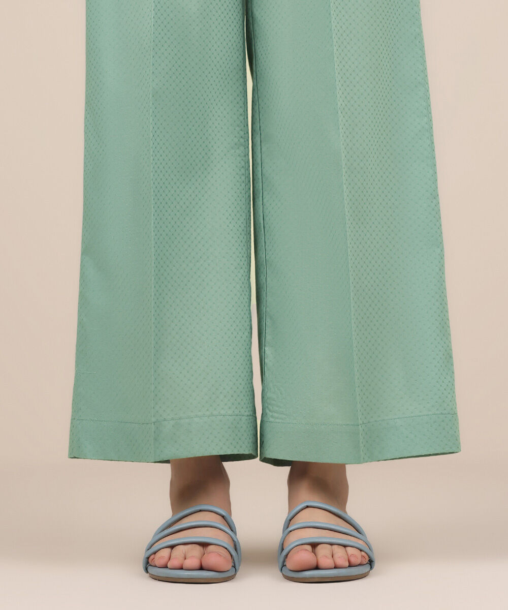 Women's RTW Cambric Blue Solid Culottes