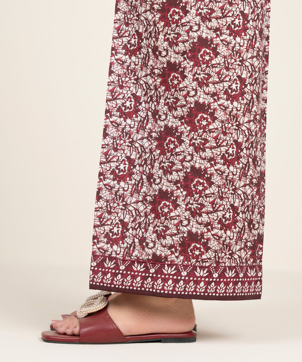 Women's RTW Cambric Printed Pink Culottes