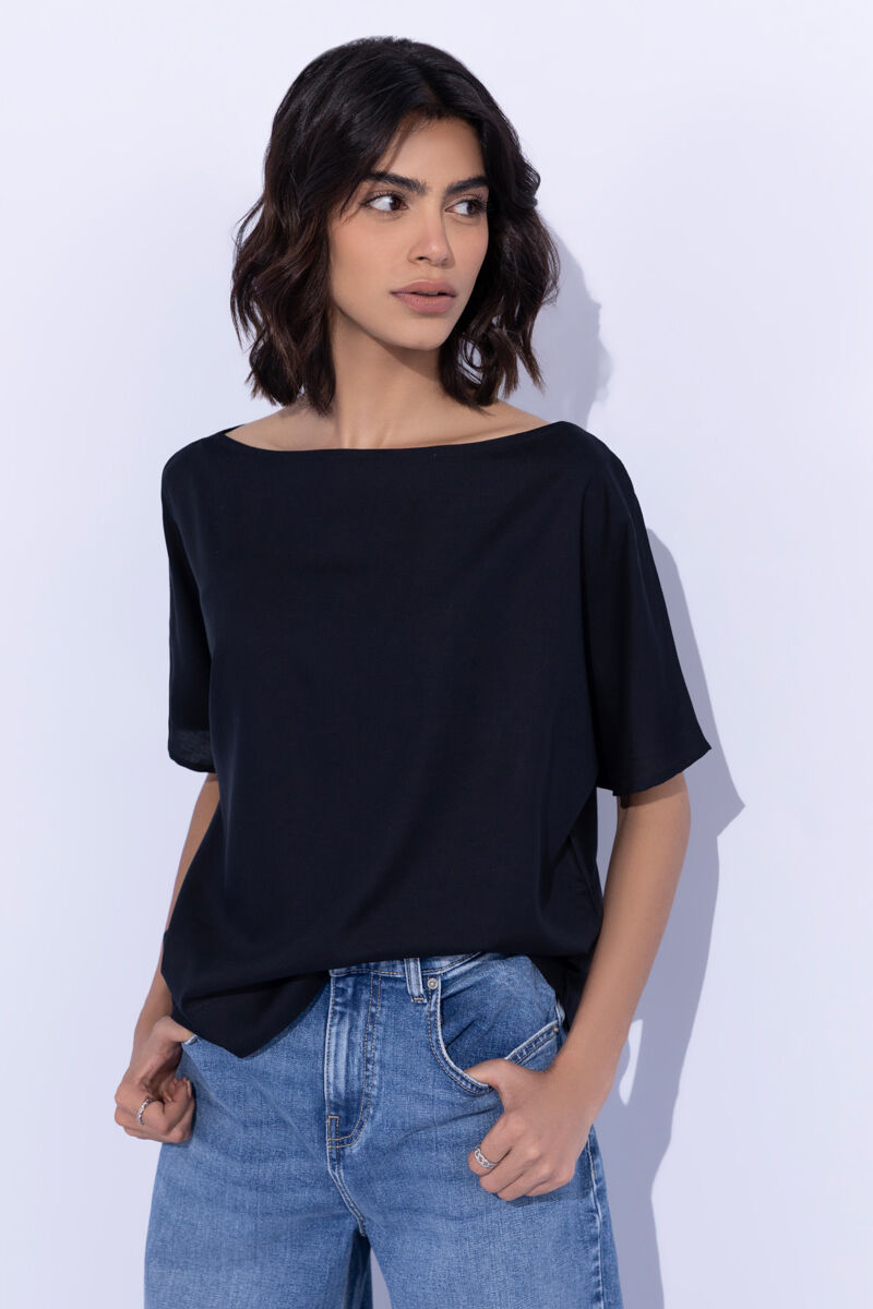 Slash Neck Top