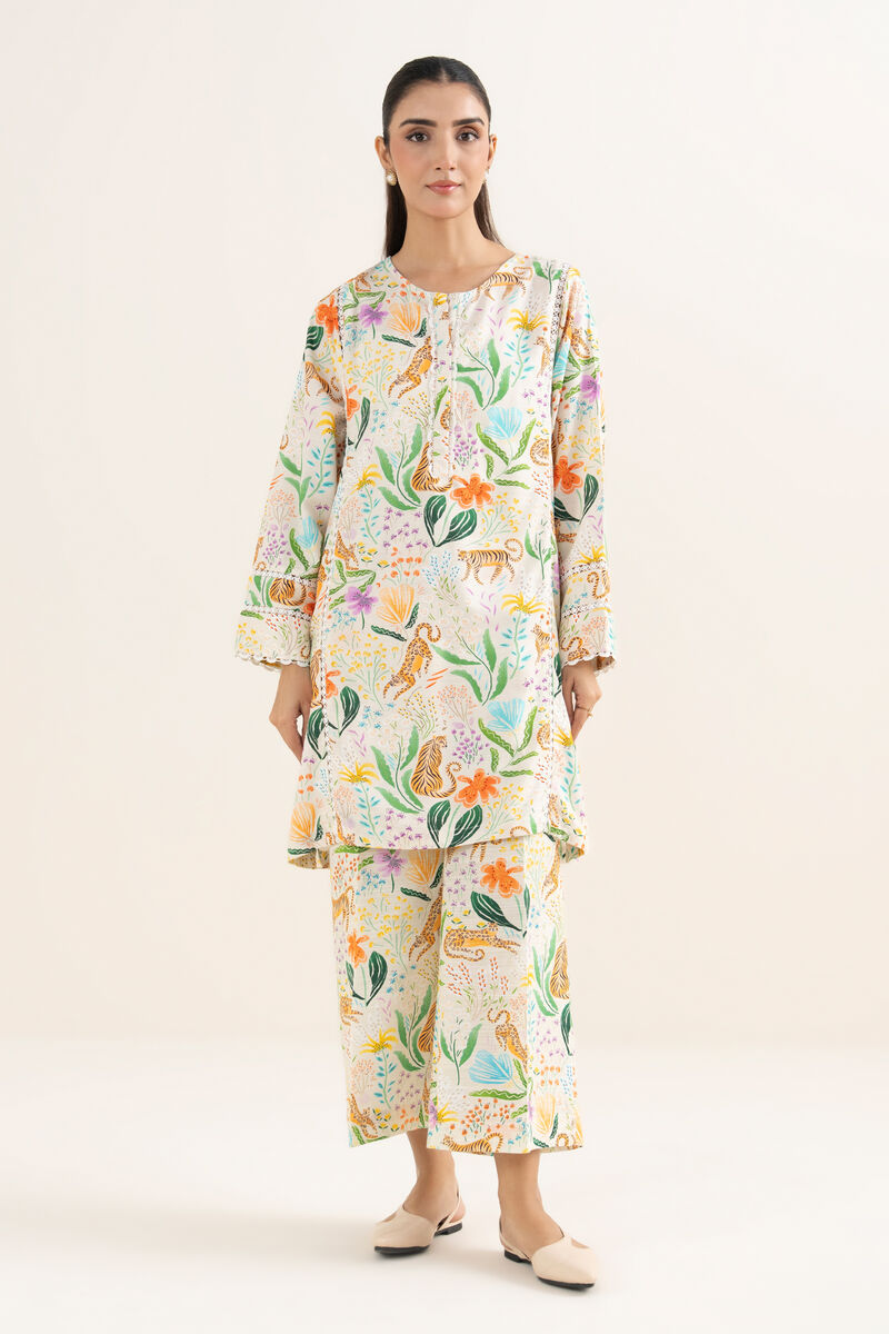 Printed Arabic Khaddar Shirt