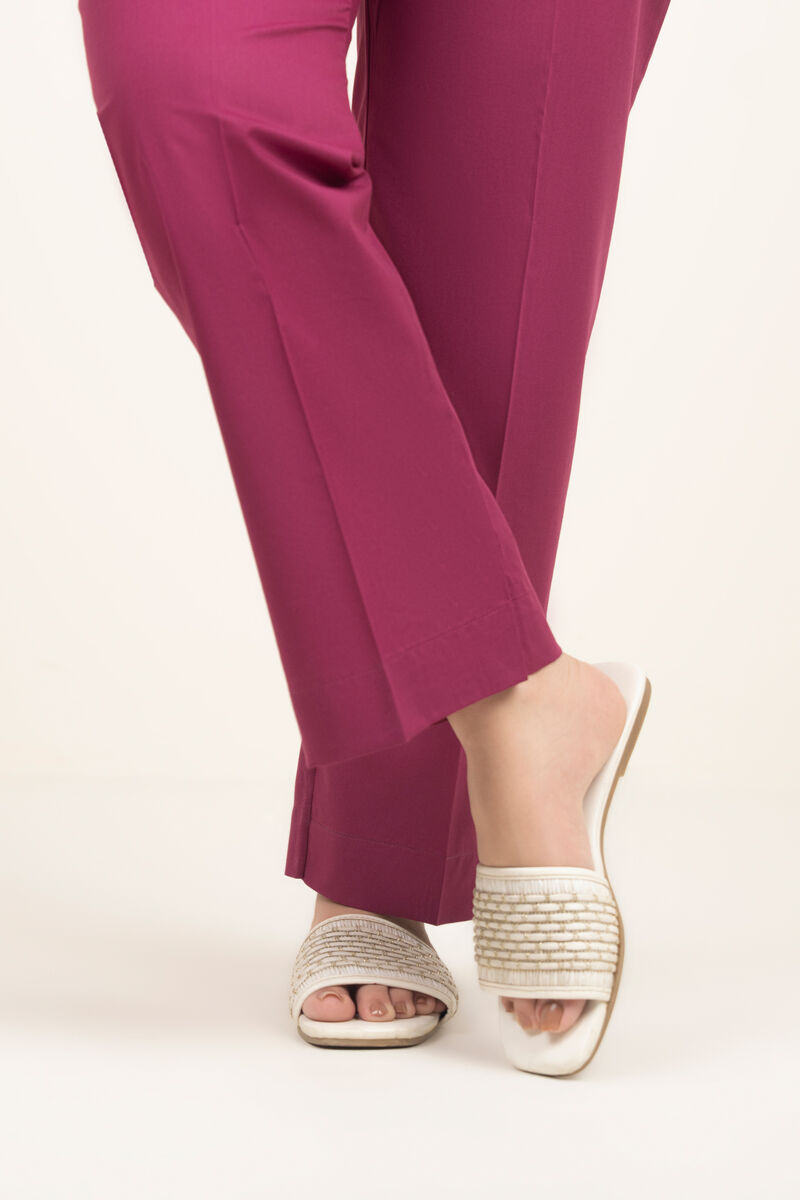 Solid Lawn Straight Pants