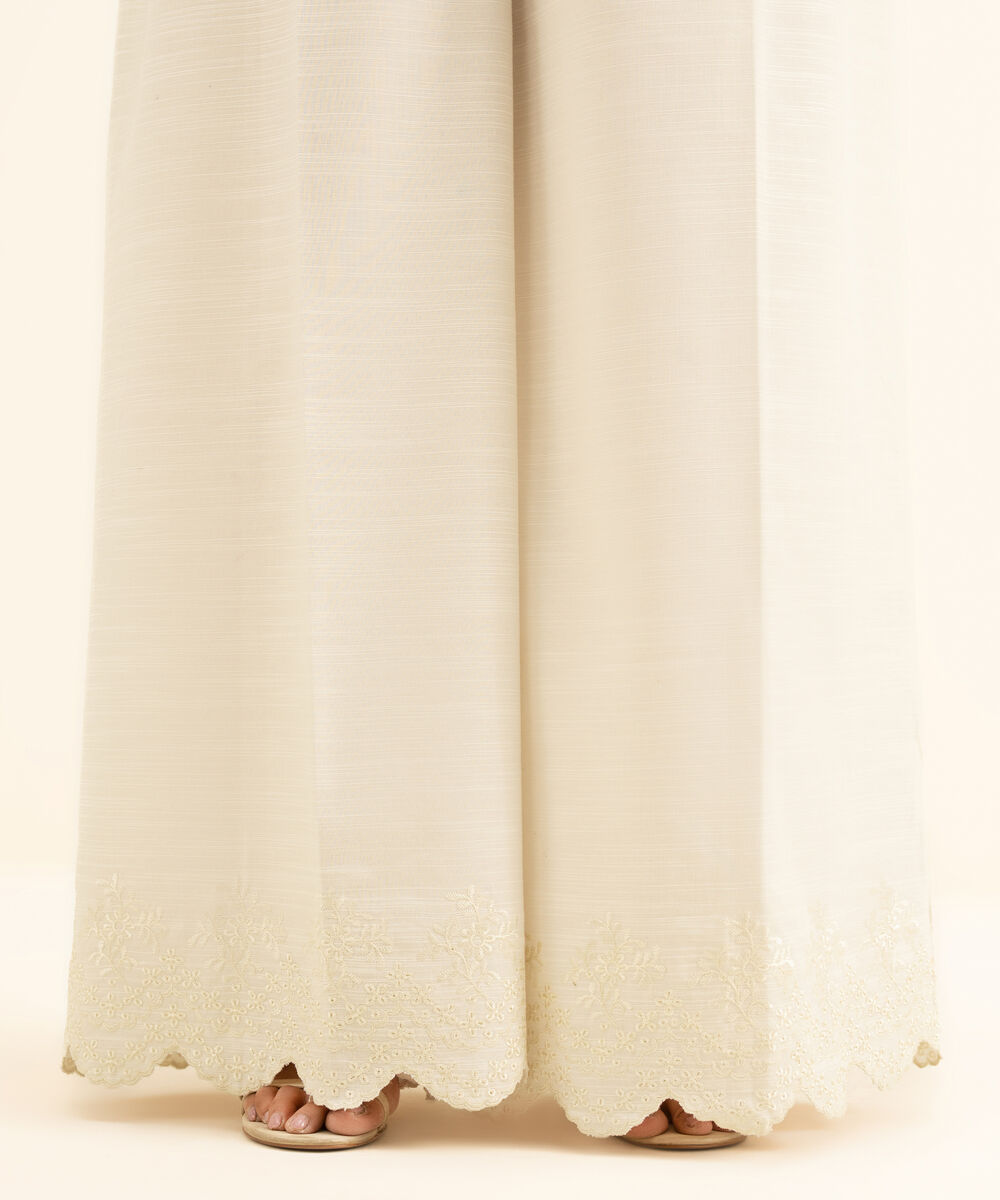 Women's Unstitched Khaddar Embroidered Trousers Fabric