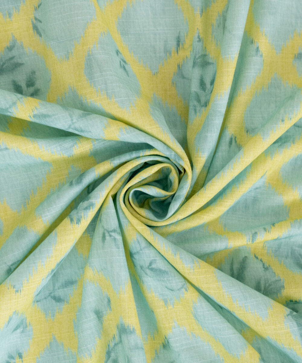 Light Khaddar Printed Yellow Dupatta