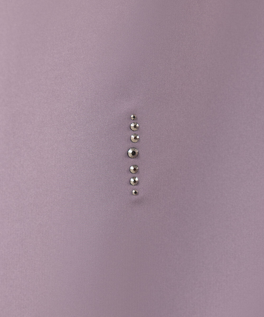 Woman - Purple Button Through Abaya Set