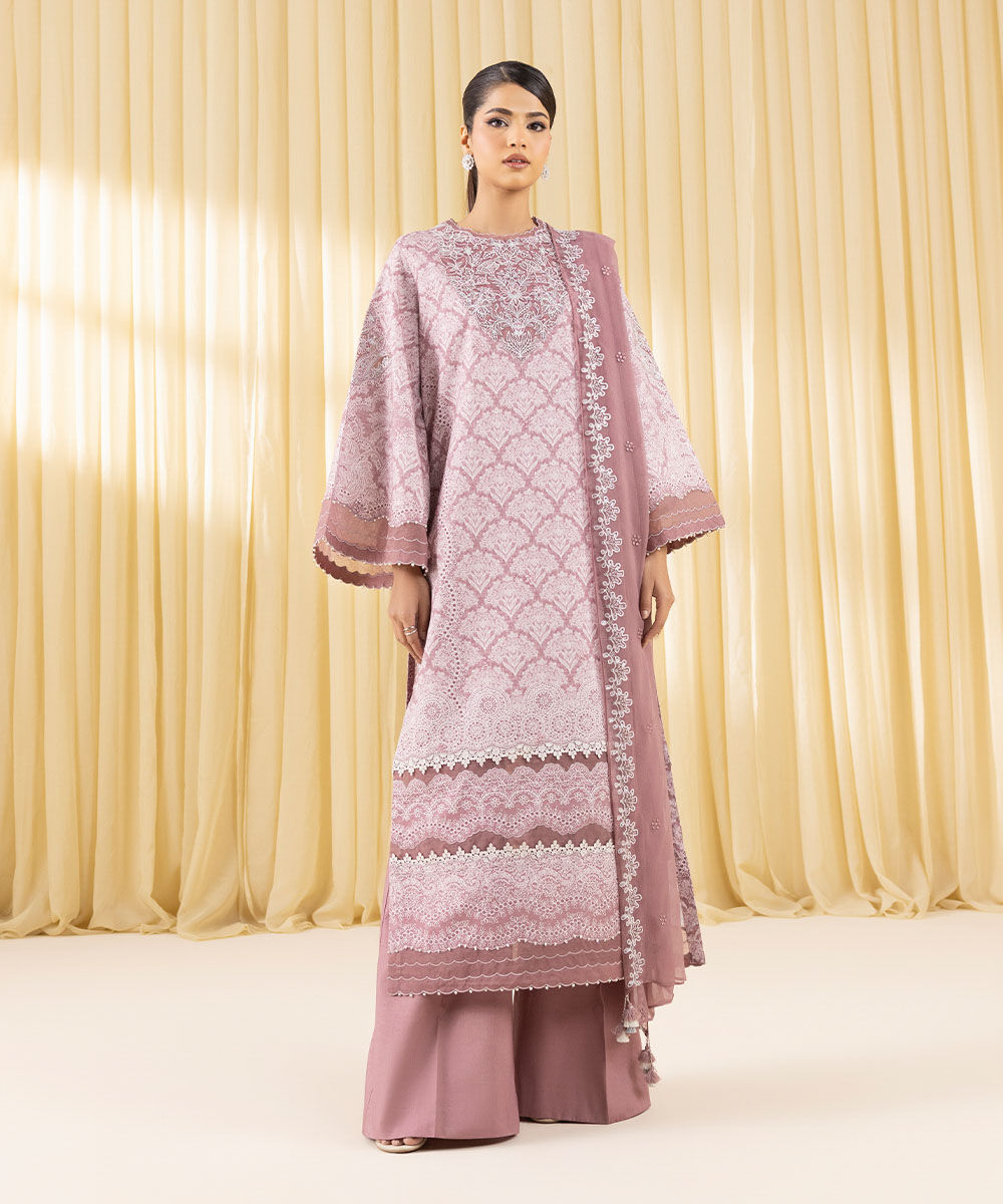 3 Piece - Embroidered Lawn Suit