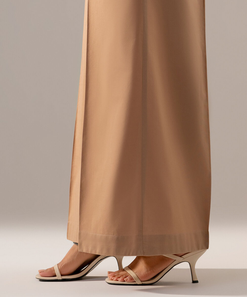 Women's RTW Cambric Solid Mauve Regular Shalwar