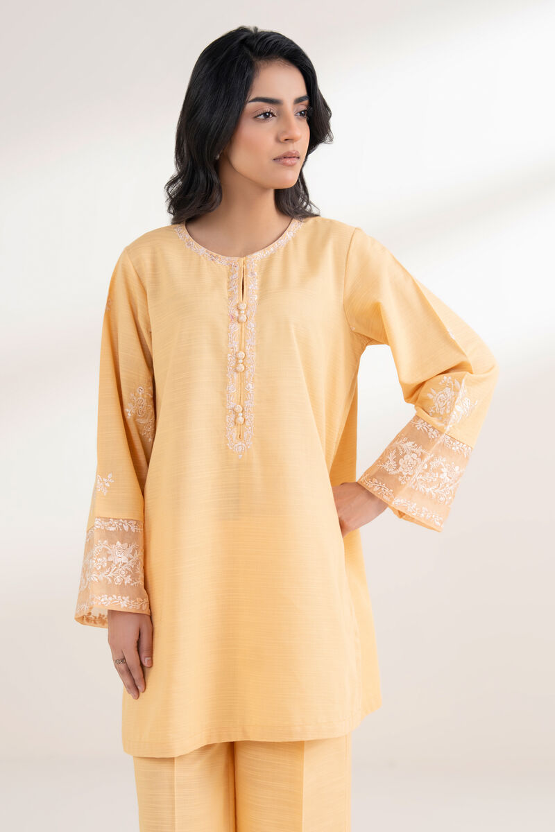 Embroidered Zari Khaddar Shirt