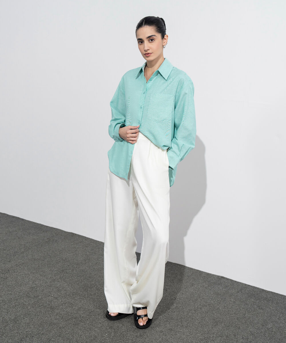 Women's Western Wear White Tailored Wide Leg Pleated Pants