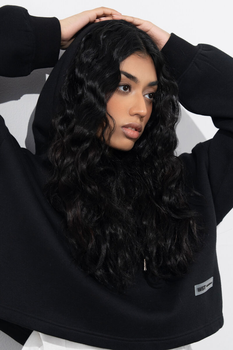 Cropped Fleece Hoodie