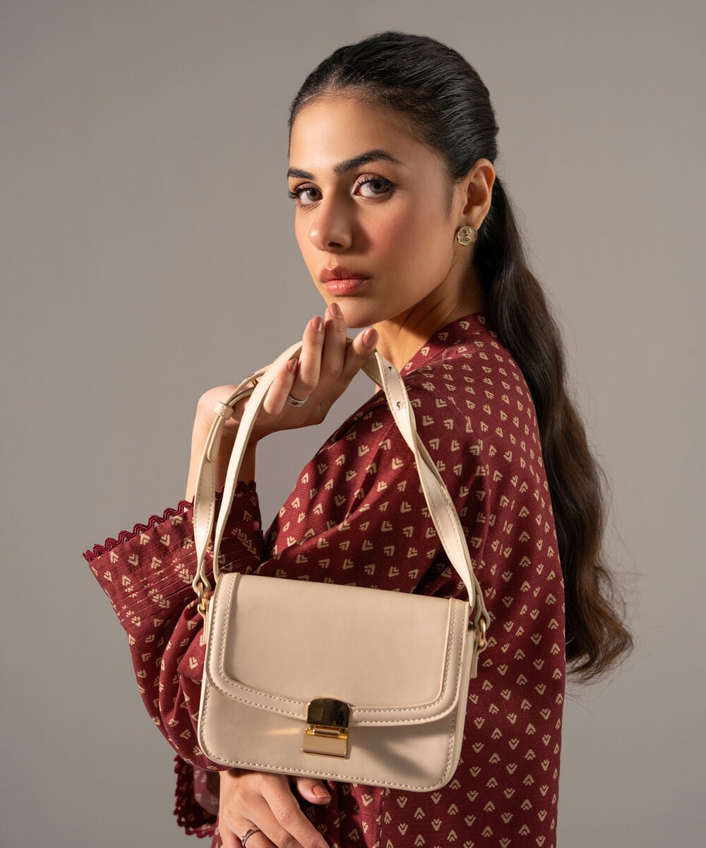 Women's RTW Khaddar Printed Maroon 2 Piece Suit