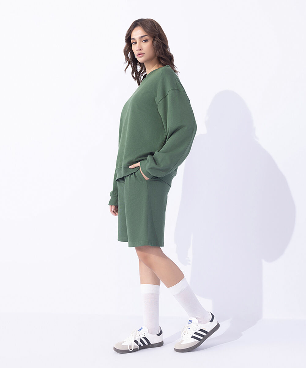 Unisex Western Wear Green Sweatshirt