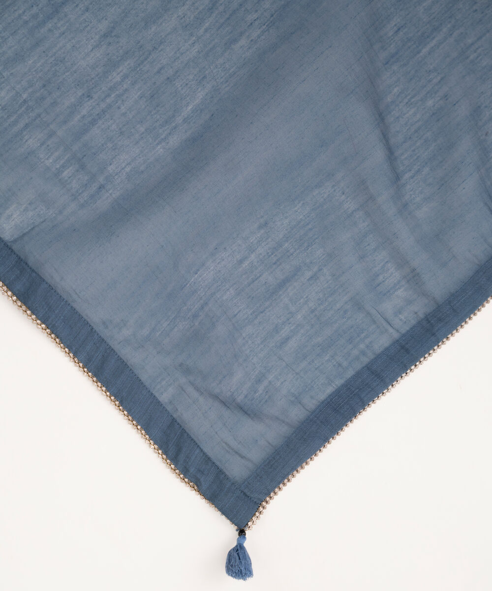 Solid Manaar Blue Dupatta