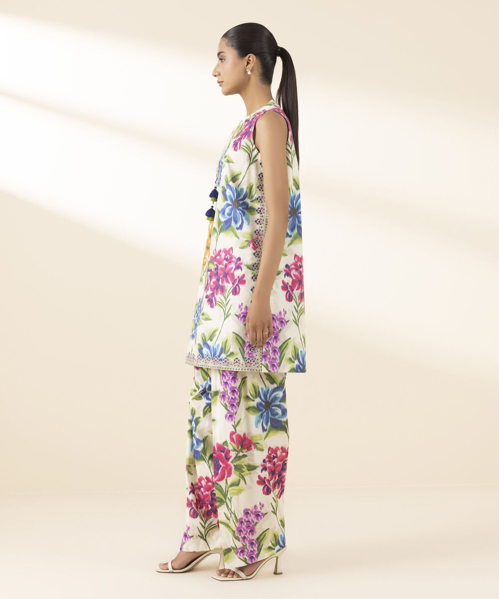 Unstitched Women's Multi Lawn Shirt Trousers