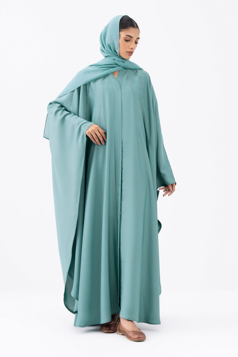 Embellished Kaftan Abaya Set