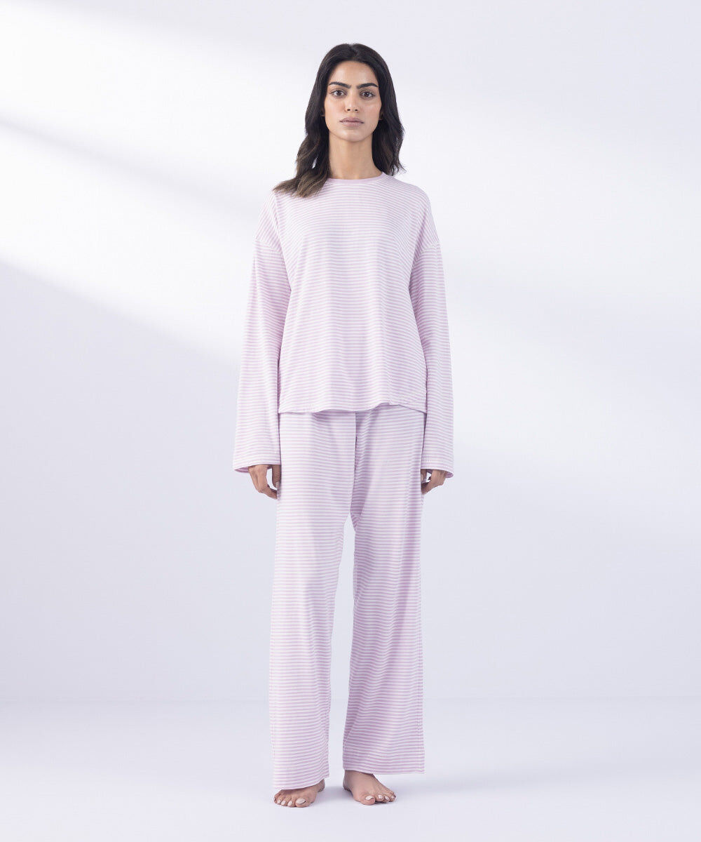 Woman - Pink And White Versa Striped Shirt