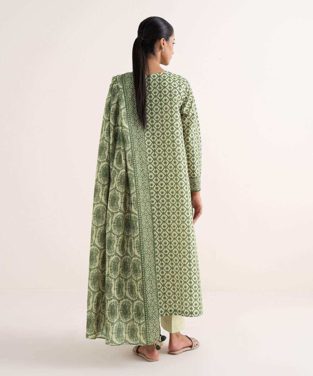 Women's Unstitched Lawn Printed Multi Three Piece Suit