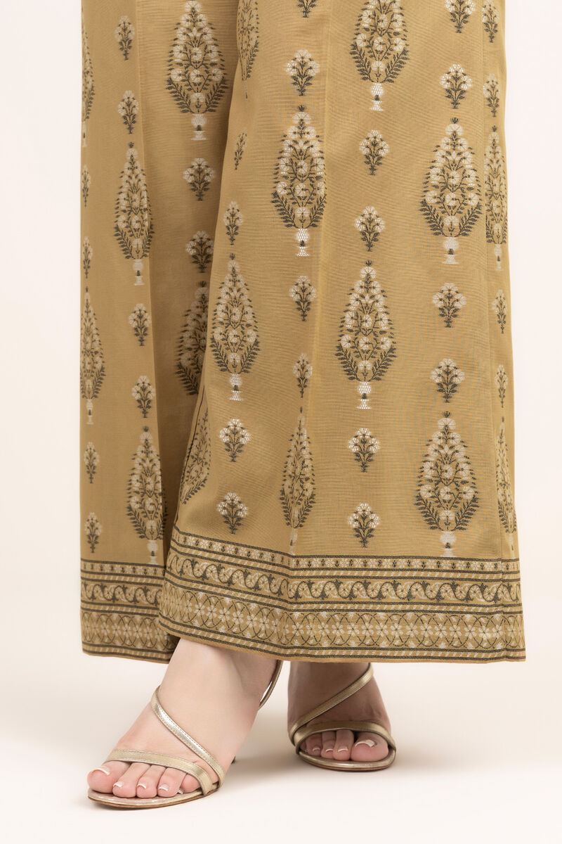 Solid Jacquard Flared Pants