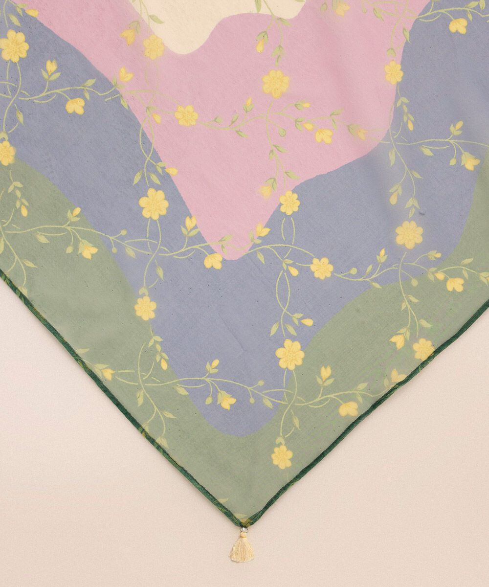 Woman - Multi Printed Organza Dupatta
