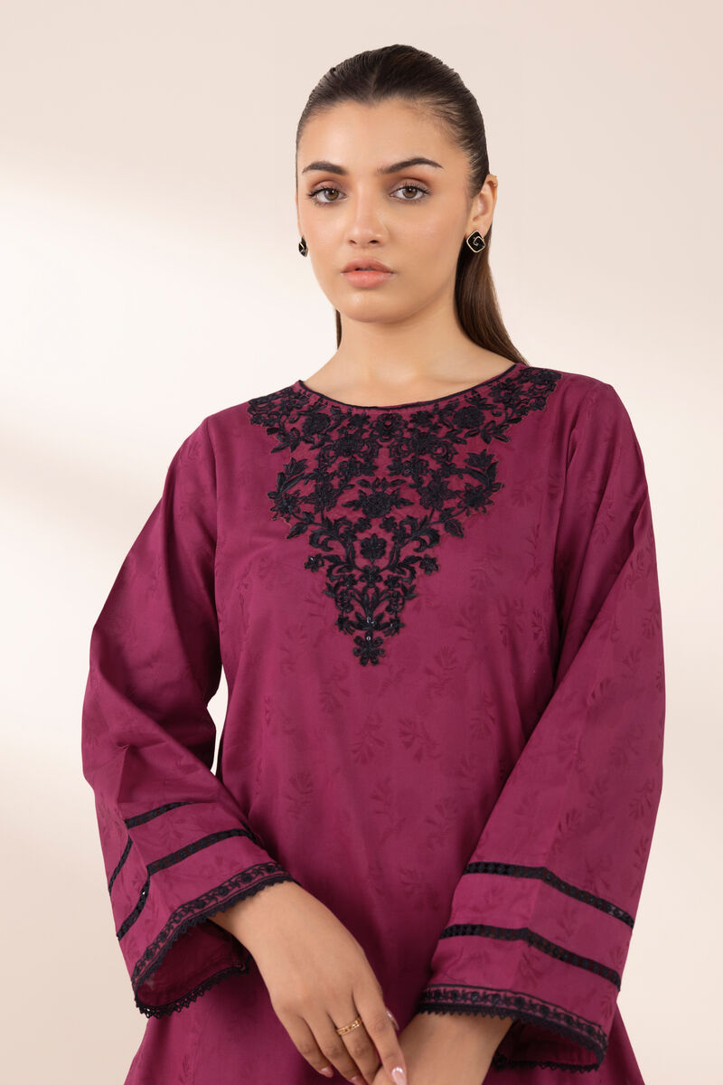 Embroidered Cotton Jacquard Shirt