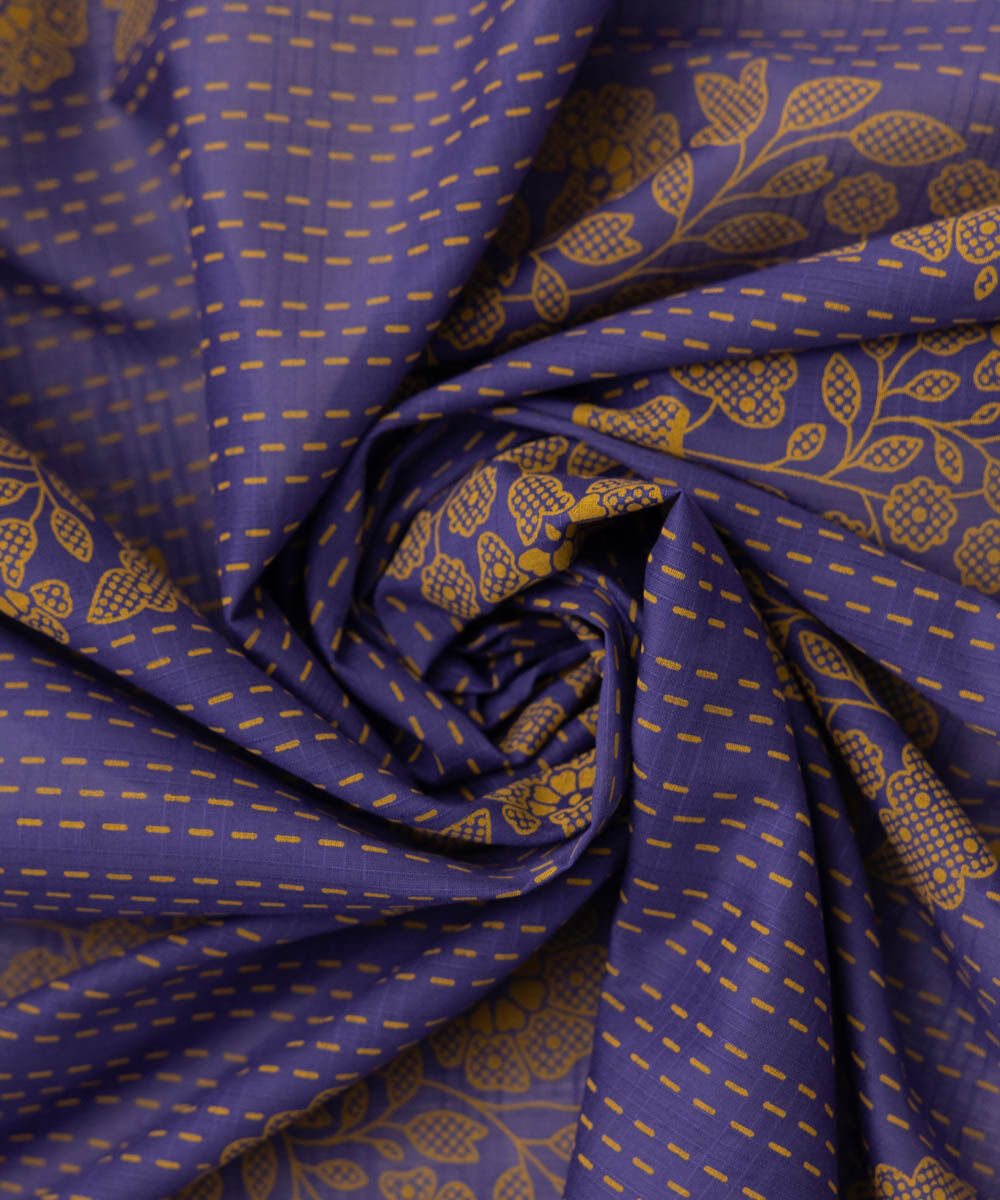 Textured Voile Purple Printed Dupatta